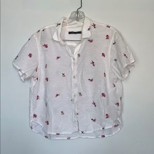 Abercrombie Floral Button Down Top